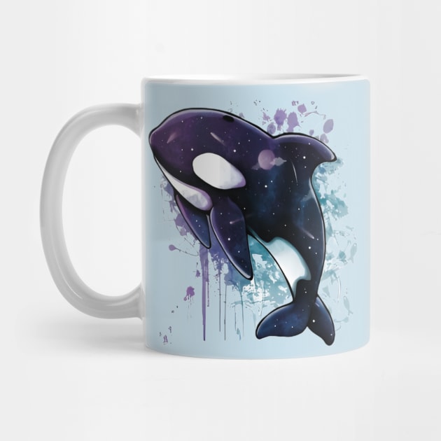 Ocean Symphony: Captivating Watercolor Orca by ConnectingtoNature